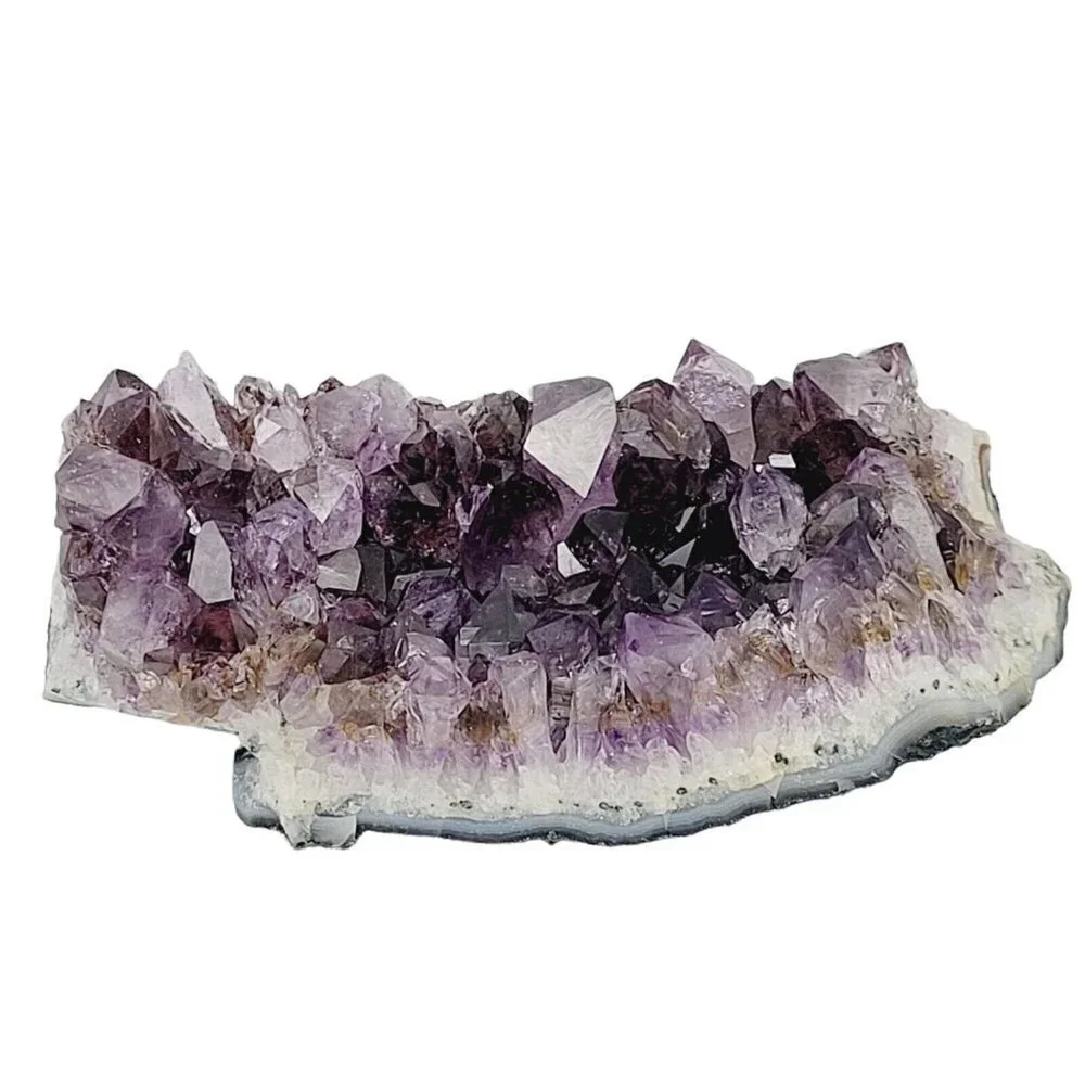 Raw Amethyst Quartz Geode Natural Specimen Medium to Dark Mineral 5x3x2